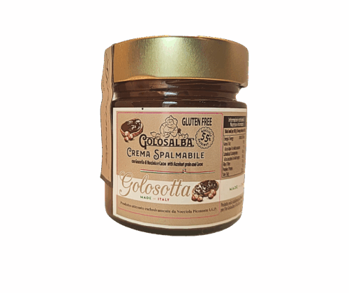 Golosotta – crema spalmabile alla Nocciola Piemonte I.G.P. con cioccolato e granella di nocciole